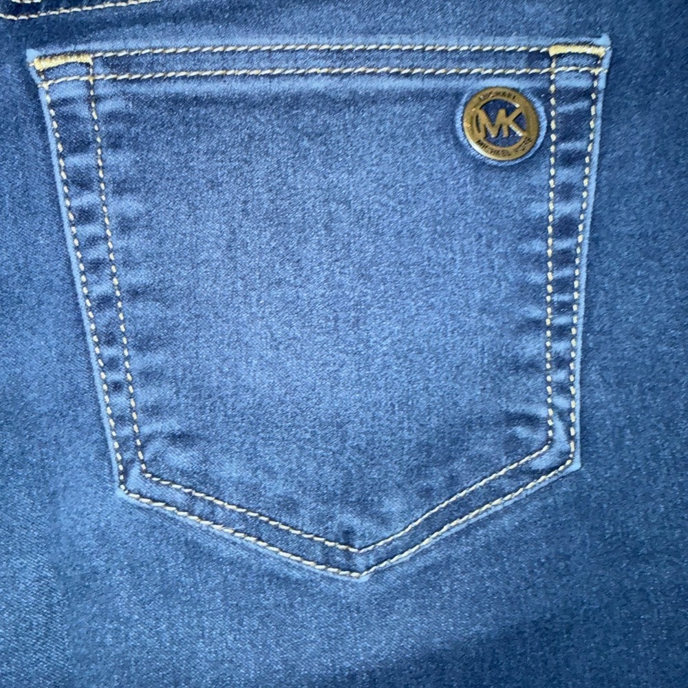 Michael Kors Izzy Skinny Jeans Dark Wash Size 8 Stretch - Picture 7 of 14